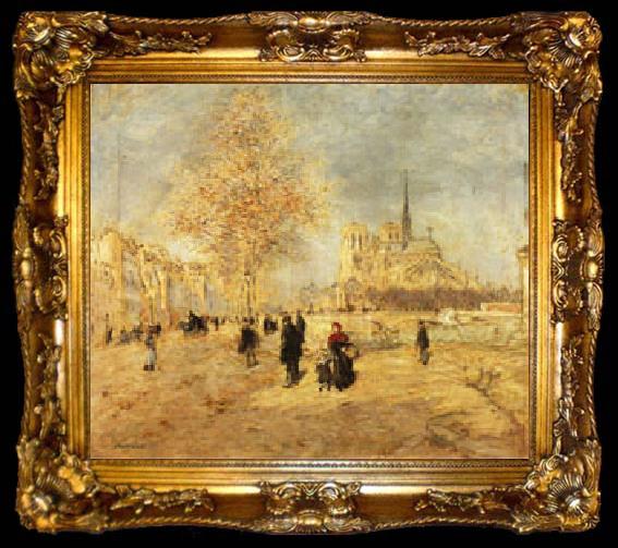 framed  Jean-Francois Raffaelli Notre-Dame de Paris, ta009-2